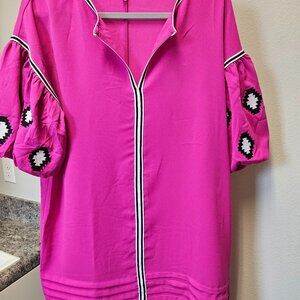 Stylish Hot Pink TCEC tunic dress, size large
